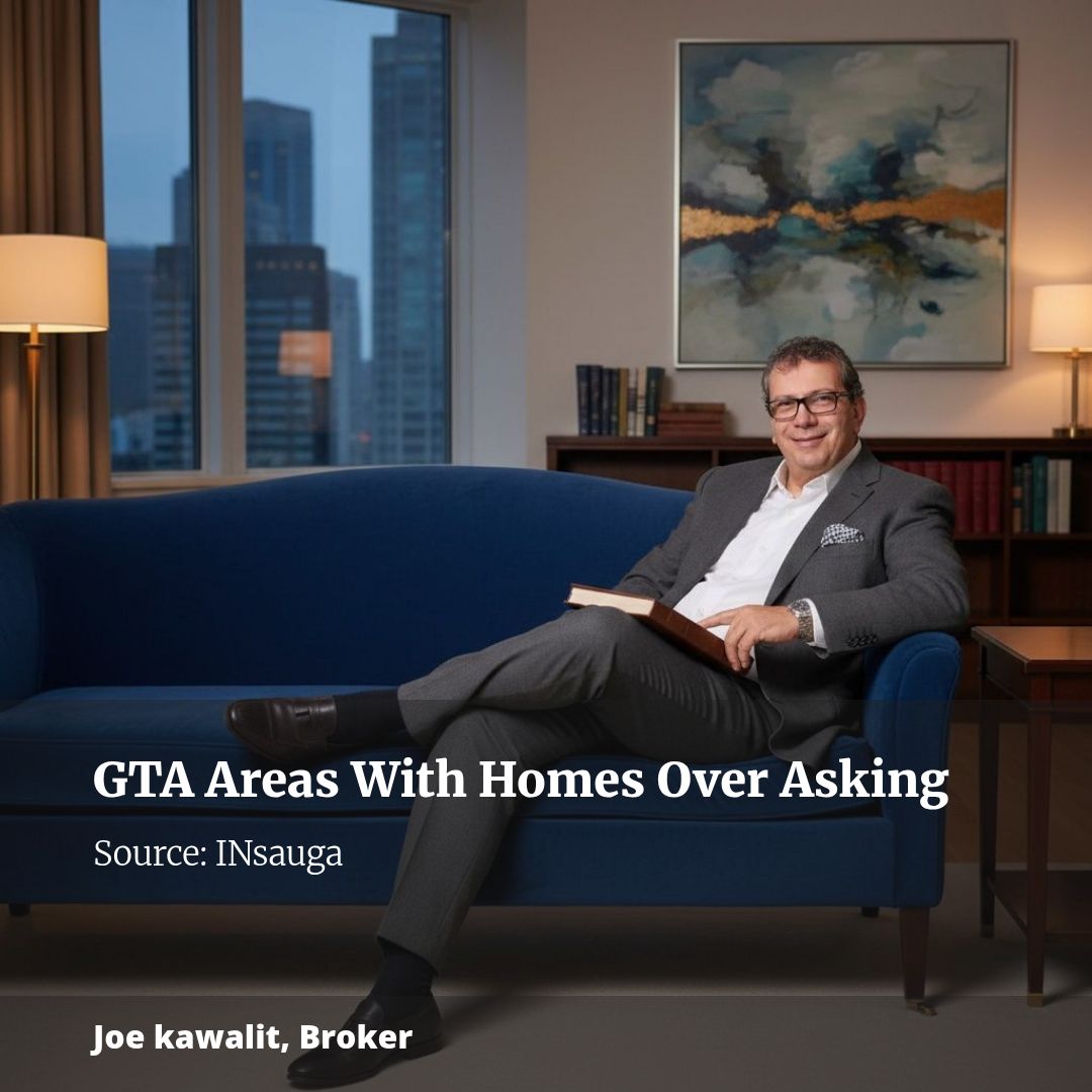 Neighbourhoods where homes are selling for over asking in the Greater Toronto Area